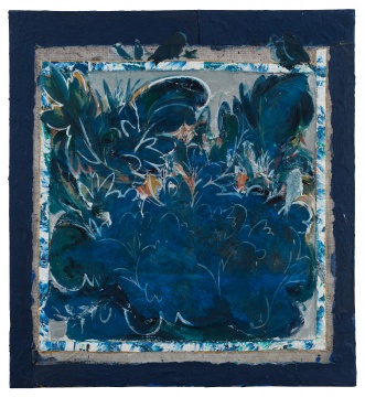 《蓝》 130×120cm 综合材料 2020
《蓝》 130×120cm 综合材料 2020