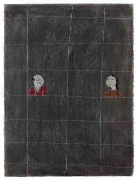 王玉平《男-女》76×56cm 纸本木炭 2018
王玉平《男-女》76×56cm 纸本木炭 2018