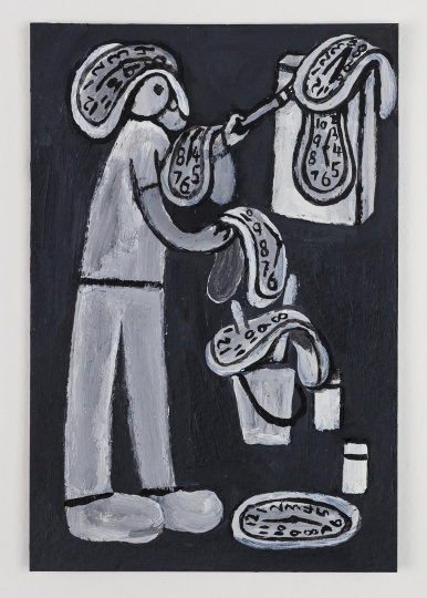 《下周展览开幕》 15×10cm 纸上丙烯 2015
《下周展览开幕》 15×10cm 纸上丙烯 2015