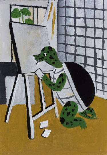 《投入的画家之二》 39×27cm 纸上丙烯2016
《投入的画家之二》 39×27cm 纸上丙烯2016