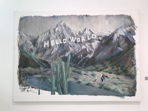 梁旭 《HELLOWORKD》 180×250cm 布面油画 2019