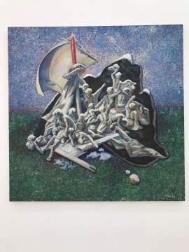 王鹏杰 《雪山恋》 160×1160cm 布面油画 2014
王鹏杰 《雪山恋》 160×1160cm 布面油画 2014