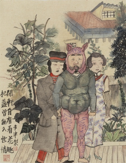 《上海花趣》 45.5×34.5cm 纸本设色 2020
《上海花趣》 45.5×34.5cm 纸本设色 2020