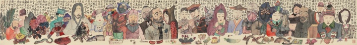 《心经》 35×272cm 纸本设色 2020
《心经》 35×272cm 纸本设色 2020
