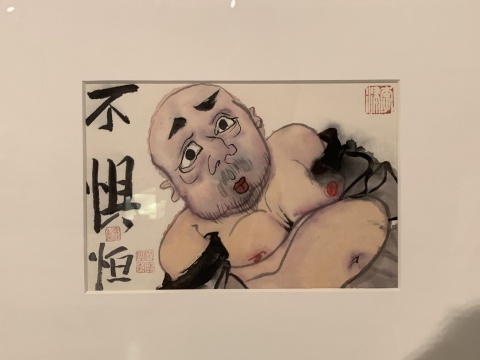 李津《不惧怕》 18×27cm 纸本设色 2020
李津《不惧怕》 18×27cm 纸本设色 2020