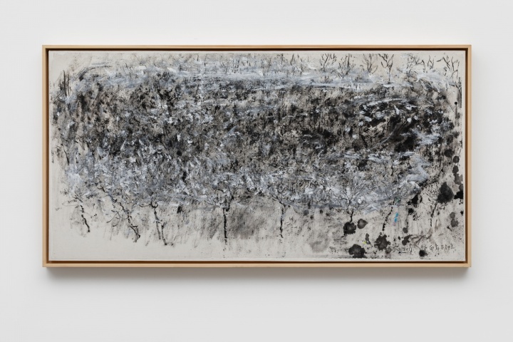 《焦墨风景》 71.6×142.5cm 纸本丙烯水墨 2011 《焦墨风景》 71.6×142.5cm 纸本丙烯水墨 2011