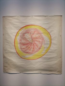 《人体基因》 96.2 x 96.2 cm 彩墨、宣纸 1990
《人体基因》 96.2 x 96.2 cm 彩墨、宣纸 1990