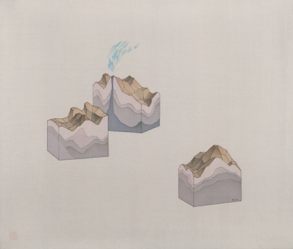 《小火山》 26×32cm 绢本2019
