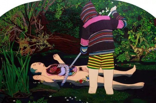 陈飞《拾荒者》1700x1150mm 布面丙烯 2010
陈飞《拾荒者》1700x1150mm 布面丙烯 2010