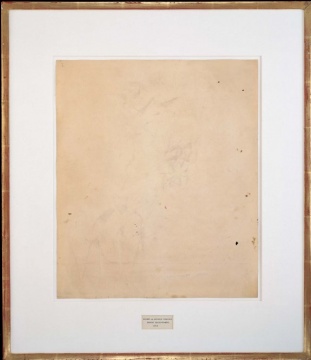 罗伯特·劳森伯格 《擦掉德·库宁的画》  64.1×55.2×1.3cm 1953 ©️ROBERT RAUSCHENBERG FOUNDATION
