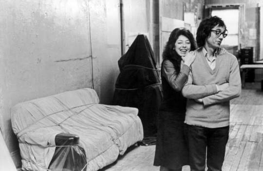 克里斯托与让娜·克劳德在工作室中 美国纽约 1976 摄影：Fred W. McDarrah/Getty Images © 1976 Christo
