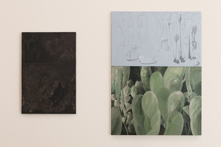 卜镝 《2017#2》 121×80 cm 布面丙烯 2017(左)《2018#10》 180×130cm 布面丙烯 2018(右)(摄影:董林)
卜镝 《2017#2》 121×80 cm 布面丙烯 2017(左)《2018#10》 180×130cm 布面丙烯 2018(右)(摄影:董林)