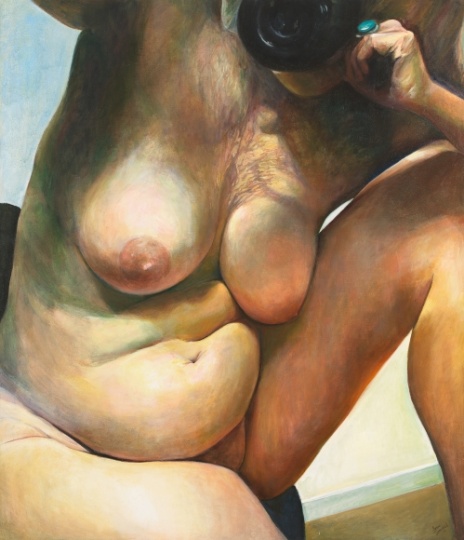 琼·塞梅尔（Joan Semmel） 《近摄镜》 183×157cm 布面油画 2001 ©️Alexander Gray Associate
