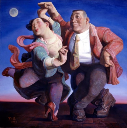 宫立龙 《千里共婵娟》 180×180cm 布面油画 2003
图片来源:站台中国当代艺术机构
宫立龙 《千里共婵娟》 180×180cm 布面油画 2003
图片来源:站台中国当代艺术机构