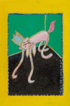 《角落里的人》 28.5×19cm 纸本油画 2020
《角落里的人》 28.5×19cm 纸本油画 2020