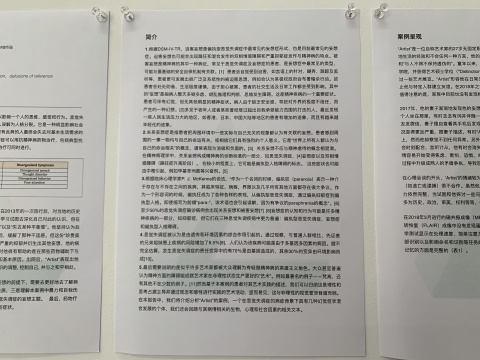 叶无忌 《我的好友（中亚日记phase 3）》 《一份报告》 文本、单频录像、彩色、有声 16分18秒 2017-2019
