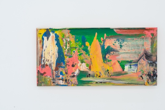 尹朝阳《绿色江景》 57×120cm 木板油画 2020
尹朝阳《绿色江景》 57×120cm 木板油画 2020