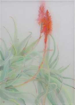 《花间 No.4》 54×75cm 绢本设色 2020
《花间 No.4》 54×75cm 绢本设色 2020