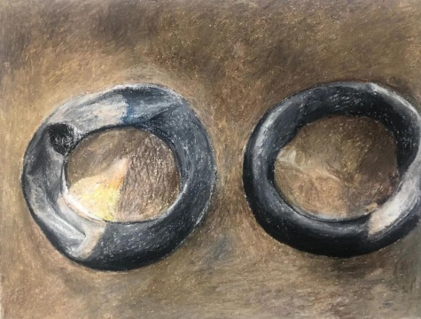 席丹妮《两个终点》 30x40cm 布上油画棒 2020
席丹妮《两个终点》 30x40cm 布上油画棒 2020