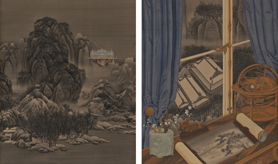 王赫 《窗中景——雪景寒林》 75×91cm×2 水墨绢本设色 2020
王赫 《窗中景——雪景寒林》 75×91cm×2 水墨绢本设色 2020