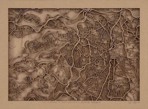 徐小鼎 《城市肌理-雅典》 50×68cm 纸雕 2018