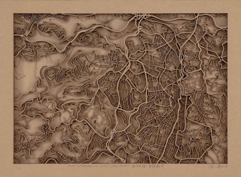 徐小鼎 《城市肌理-雅典》 50×68cm 纸雕 2018 徐小鼎 《城市肌理-雅典》 50×68cm 纸雕 2018
