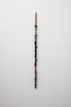 杨光南 《鞭子》 190×7×7cm 袜子、金属丝、木头 2008
杨光南 《鞭子》 190×7×7cm 袜子、金属丝、木头 2008