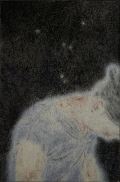 苏煌盛 《金星之二》 76.5 x 53.5 cm 矿物颜料、墨、宣纸 2020 图片来源：艺术家
