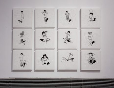 周珠旺《12生肖》65×65cm (共12张)2011 亚克力颜料 画布
周珠旺《12生肖》65×65cm (共12张)2011 亚克力颜料 画布