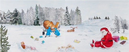 段建宇《不用谢NO.2》434x181cm 2009 布面油画
段建宇《不用谢NO.2》434x181cm 2009 布面油画