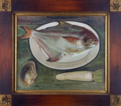 李铁夫  《鲳与白萝卜》 63.5×76.5cm 布面 油画 1948
估价：RMB 2,000,000-3,000,000
