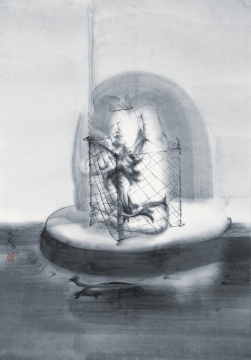 《哼者二十七 》70cmx48cm 纸本水墨 2009
《哼者二十七 》70cmx48cm 纸本水墨 2009