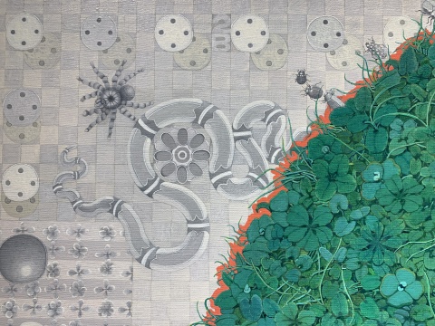 张弓 《有晚上,有早晨》 110 x 95 cm 布面丙烯 2018
张弓 《有晚上,有早晨》 110 x 95 cm 布面丙烯 2018