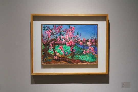 周春芽 《河边的桃树》 2020 纸本丙烯 42×59cm
周春芽 《河边的桃树》 2020 纸本丙烯 42×59cm