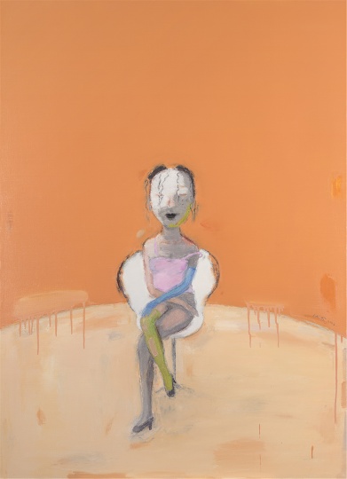 陈淑霞《闲人》110×80cm 布面油画 2009
陈淑霞《闲人》110×80cm 布面油画 2009