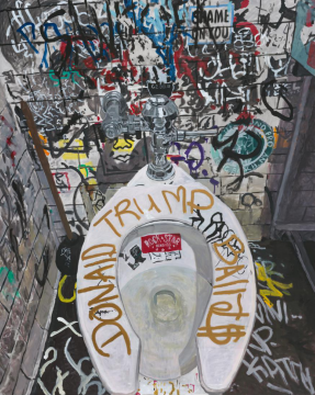 《The Throne of Trump》300 x 240 cm 布面丙烯 2019
《The Throne of Trump》300 x 240 cm 布面丙烯 2019