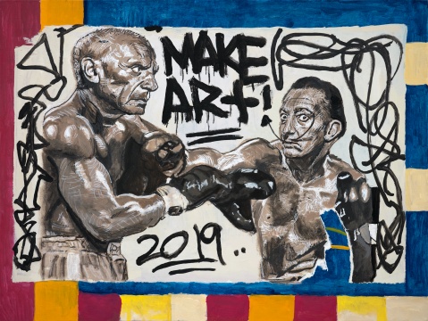 《Picasso&Dali》 75 x 100 cm 布面丙烯 2019
《Picasso&Dali》 75 x 100 cm 布面丙烯 2019