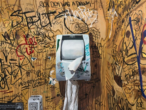 《The Toilet Paper》150 x 200 cm 布面丙烯 2020
《The Toilet Paper》150 x 200 cm 布面丙烯 2020