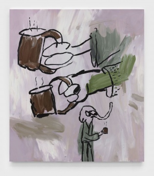 约书亚·纳塔森 《Coffee》 175x155cm 布面油画 2020
约书亚·纳塔森 《Coffee》 175x155cm 布面油画 2020