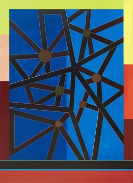 《City Entanglement》,200 x 145 cm,布面丙烯,2018
《City Entanglement》,200 x 145 cm,布面丙烯,2018