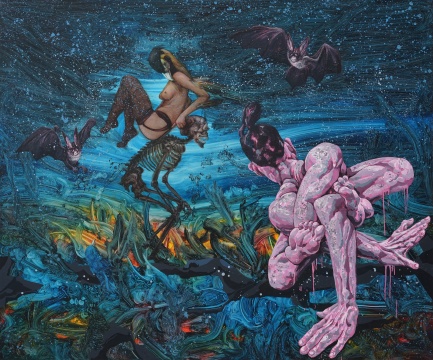 《一路同行》 300cmx250cm 布上油画 2019
《一路同行》 300cmx250cm 布上油画 2019