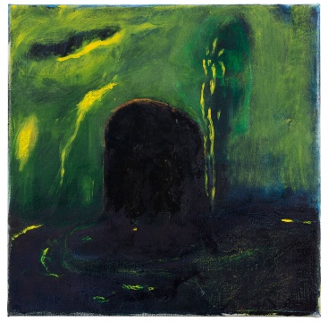 《无题(夜晚)》 40×40cm 布面油画 2020
《无题(夜晚)》 40×40cm 布面油画 2020