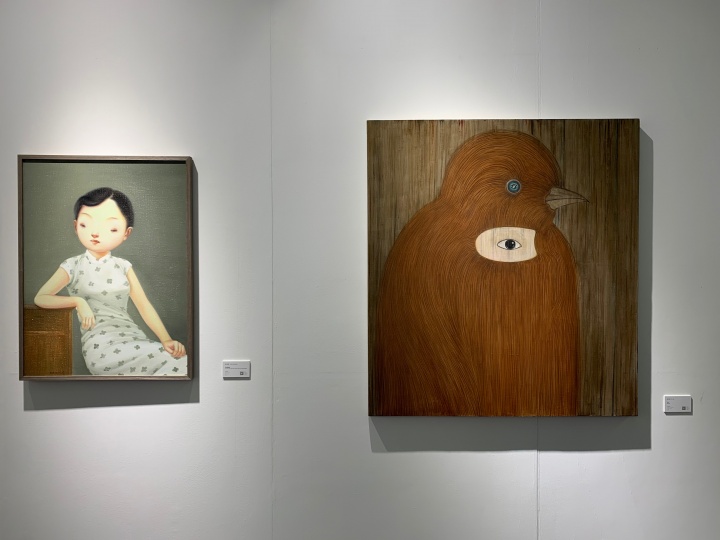 左为林海容作品，6万元；右为俞洁作品，9万元。
