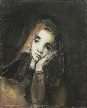 
刘锋植 《女孩》  61×50cm 布面油画 1995 

