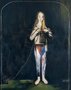 刘锋植 《妻子》 182×145cm 布面油画 1996
刘锋植 《妻子》 182×145cm 布面油画 1996