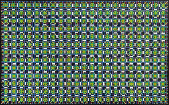 《十示 1990-5》 100 x 160cm 布面丙烯 1990
《十示 1990-5》 100 x 160cm 布面丙烯 1990