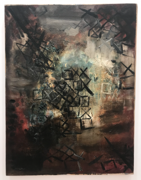 《破祭》123 x 93cm 布面油画 1985
《破祭》123 x 93cm 布面油画 1985