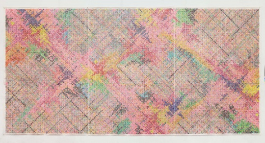 《十示 2017-B4》350 x 702cm 多层宣纸上丙烯、粉笔、炭笔、铅笔 2017
《十示 2017-B4》350 x 702cm 多层宣纸上丙烯、粉笔、炭笔、铅笔 2017