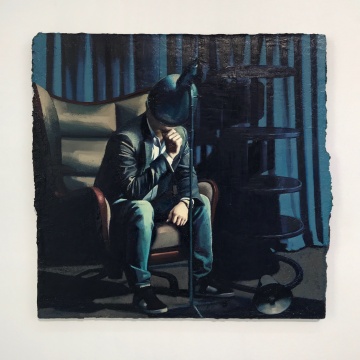 《演讲者》 60 x 62 cm 布面油画 2020
《演讲者》 60 x 62 cm 布面油画 2020