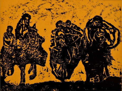 松果公益选送:尕玛久扎 《赛马节》版画
松果公益选送:尕玛久扎 《赛马节》版画